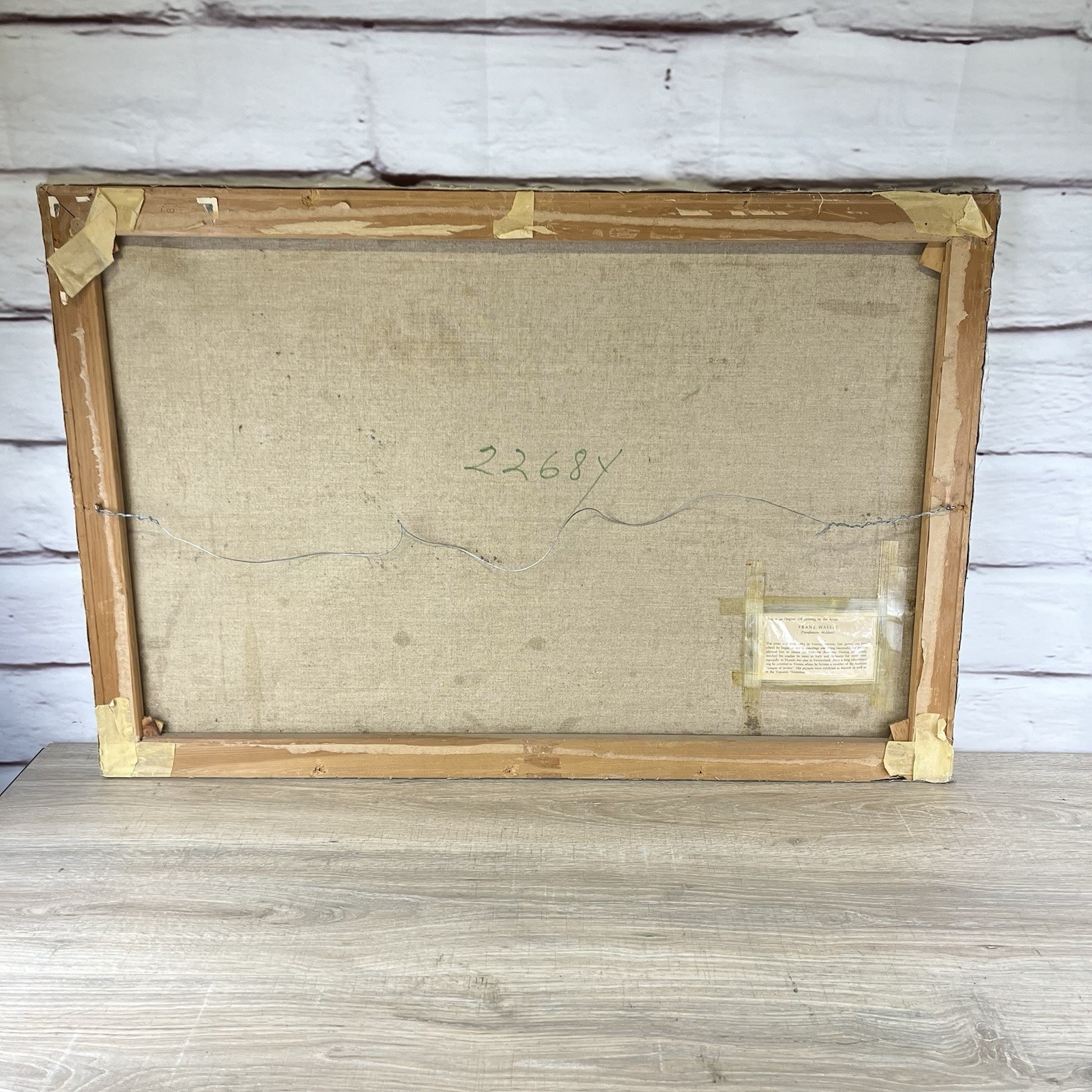 Original Vintage Ocean Waves Beach Sunset Oil Painting Franz Wallis Waldner 36″