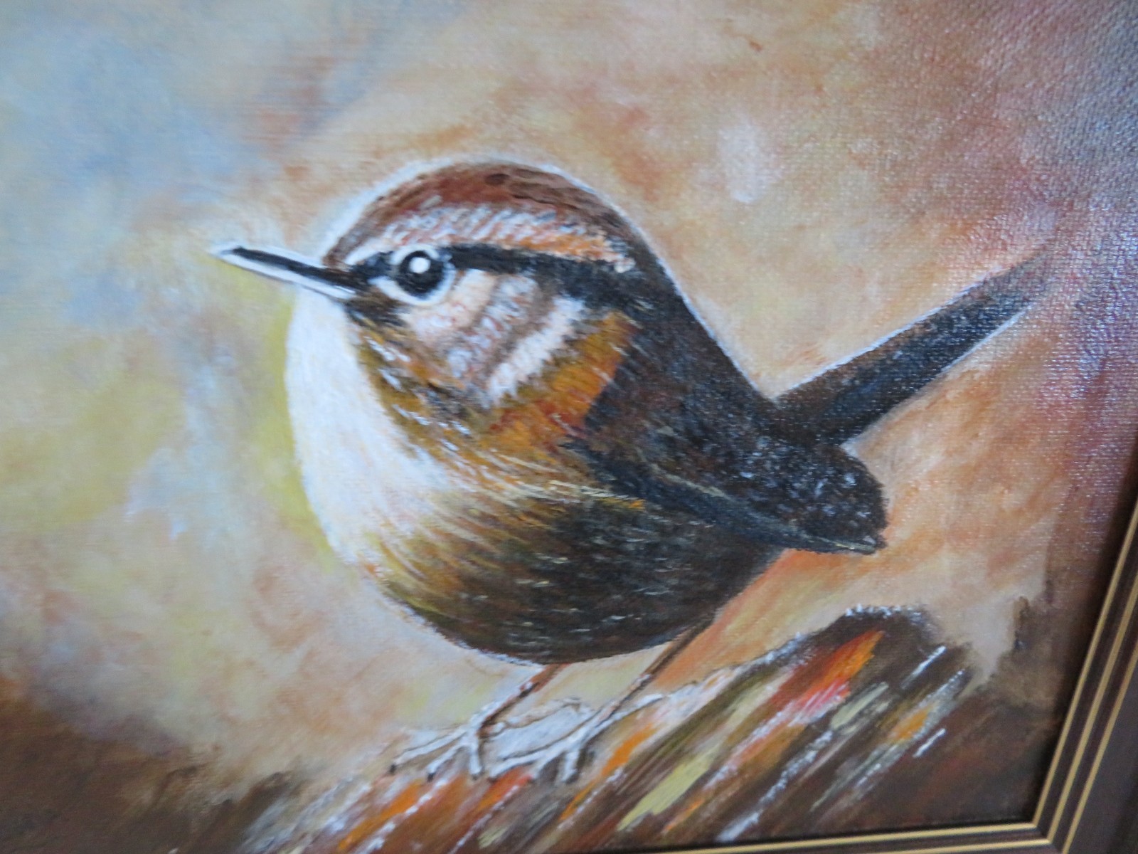Stunning Wild Bird PAINTING on Canvas Amazing Colors Painting NOT a Print