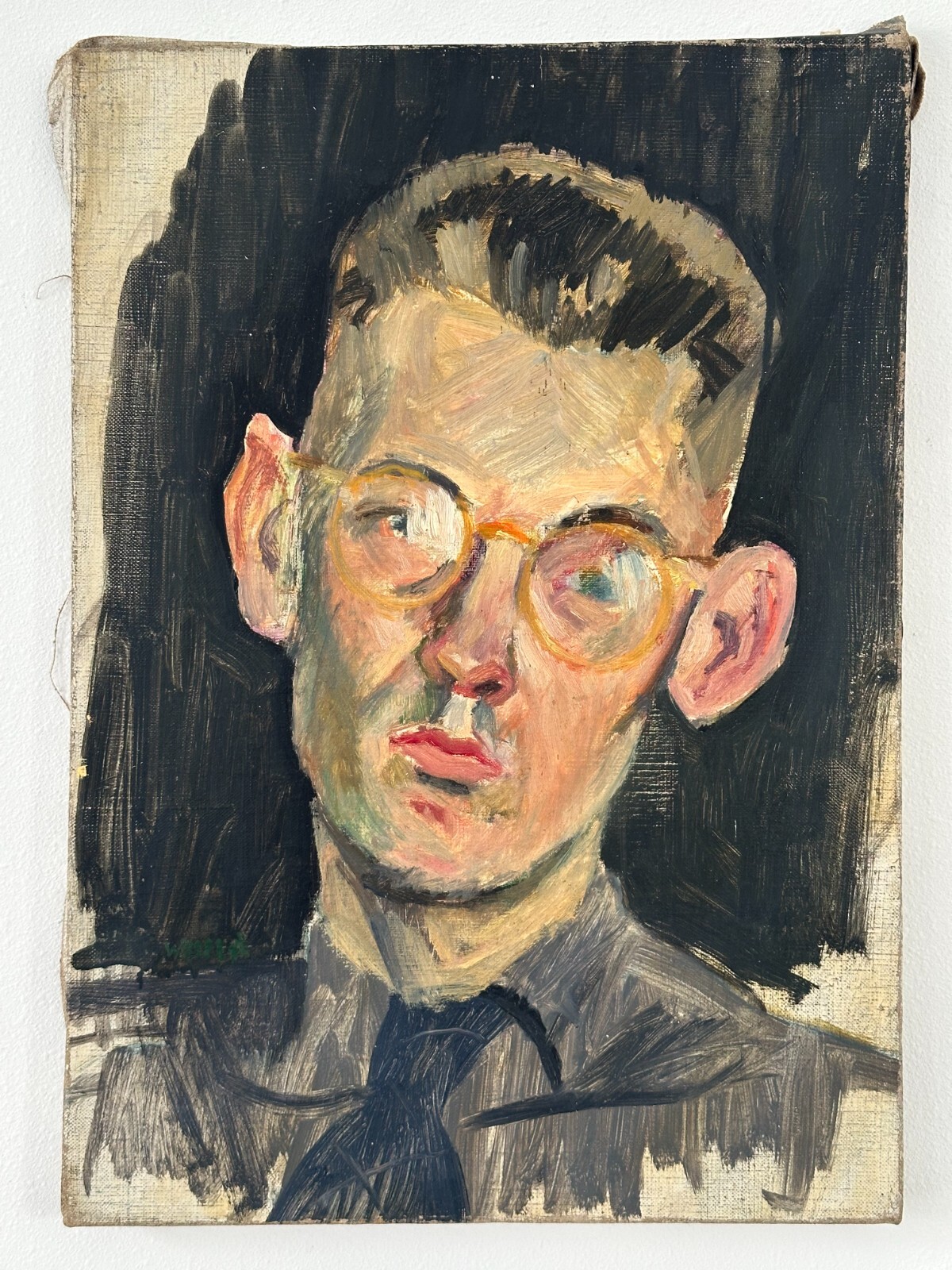 Wesley Lea ca. 1940 Self-portrait male portrait oil painting