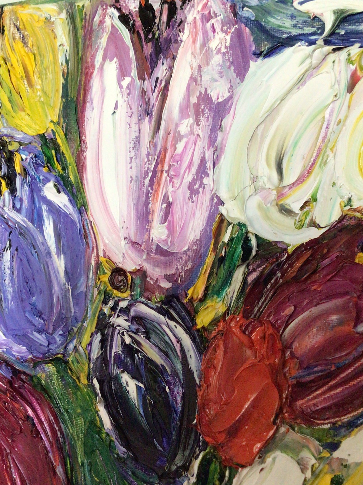 Tulips .Original Oil Pairing