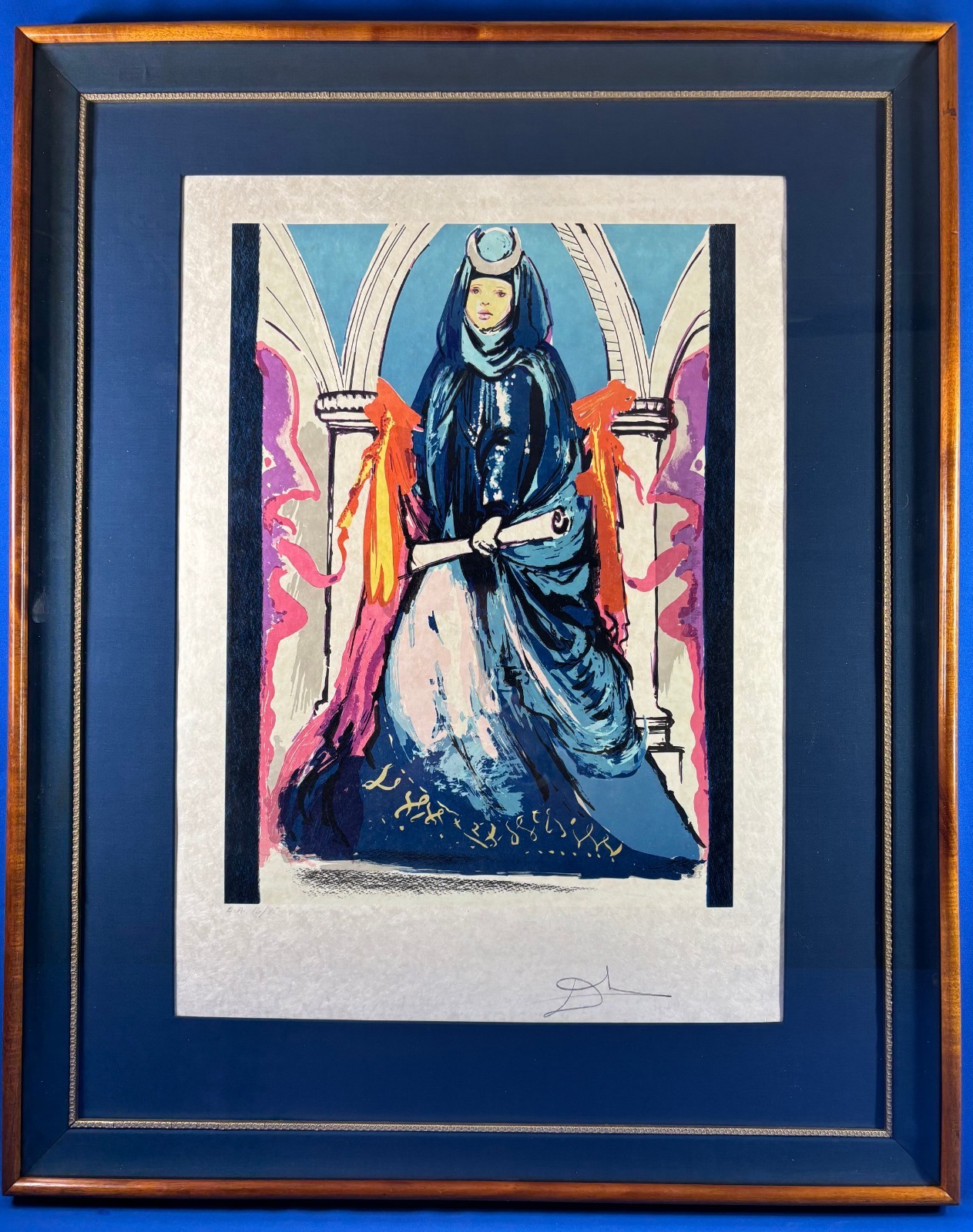 Vintage Salvador Dali Signed «Lady Blues 1978» EA Edition Lithograph
