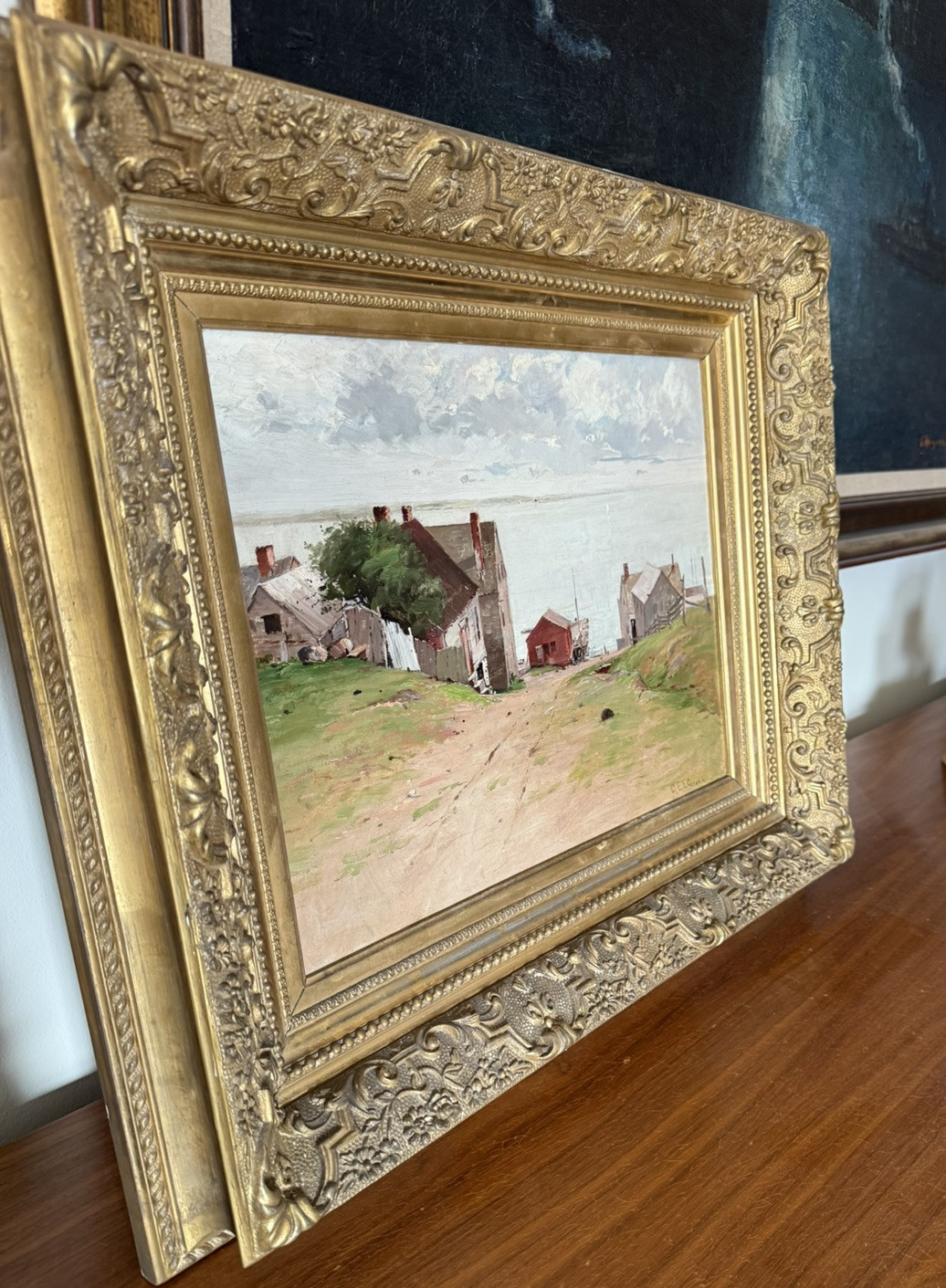 Charles E. L. Green American Massachusetts Boston Coastal Fishing Village