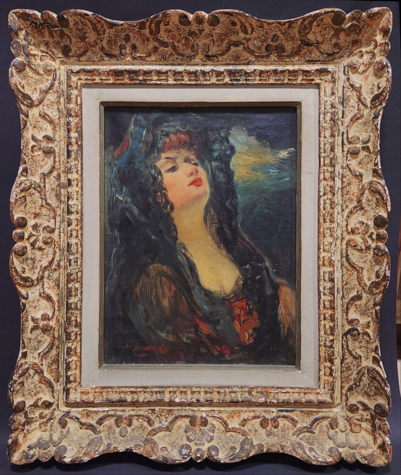 OIL PAINTING Listed Artist ~ SCHOOL OF PARIS ~ 1930s Great Frame SIGNED FRENCH