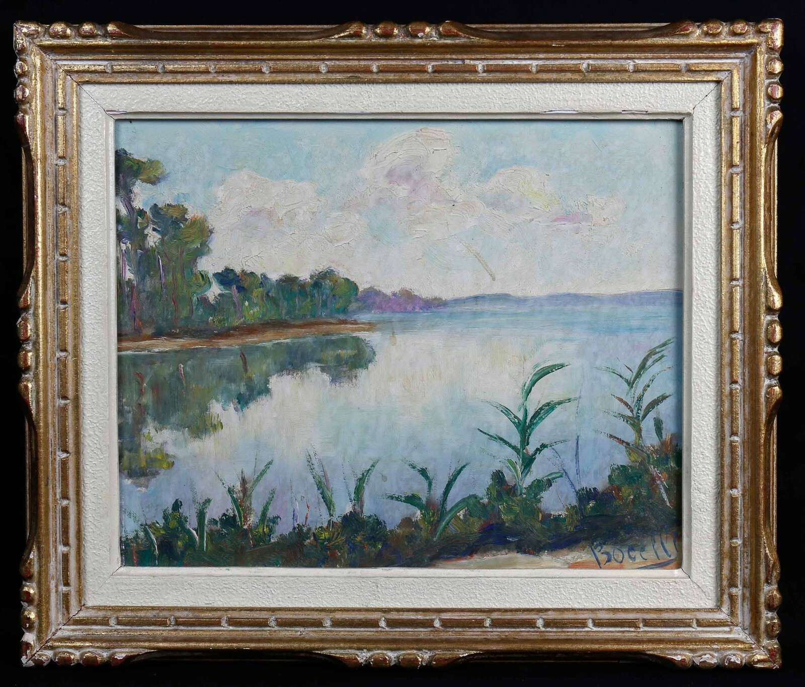 Impressionist Landscape Old Oil On Panel Signed BOCELLI ?France