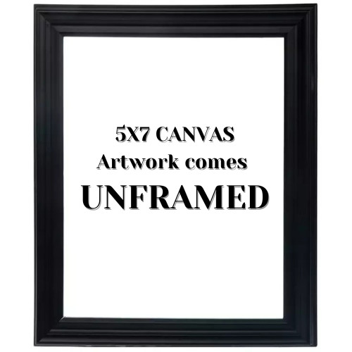 Red Bird 5×7 Canvas Original Art Expressionism Abstract Cardinal Animals Nature