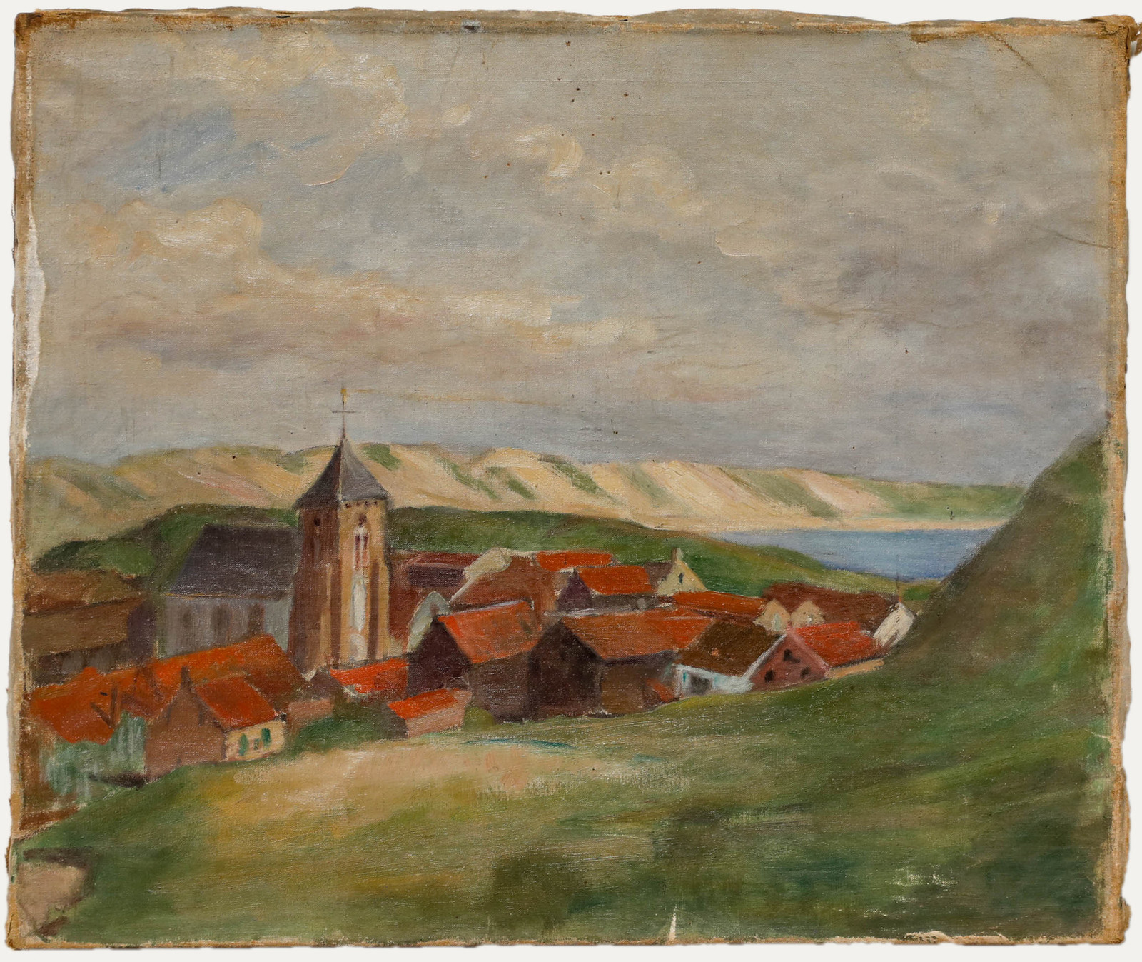 Cecile Hertz-Eyrolles (1875-1974) – Mid 20th Century Oil, A Village in Normandy