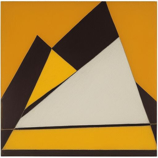 Medium Abstract Painting 2×2 ft. Post-Modernism Geometric Demrin OOAK NEW