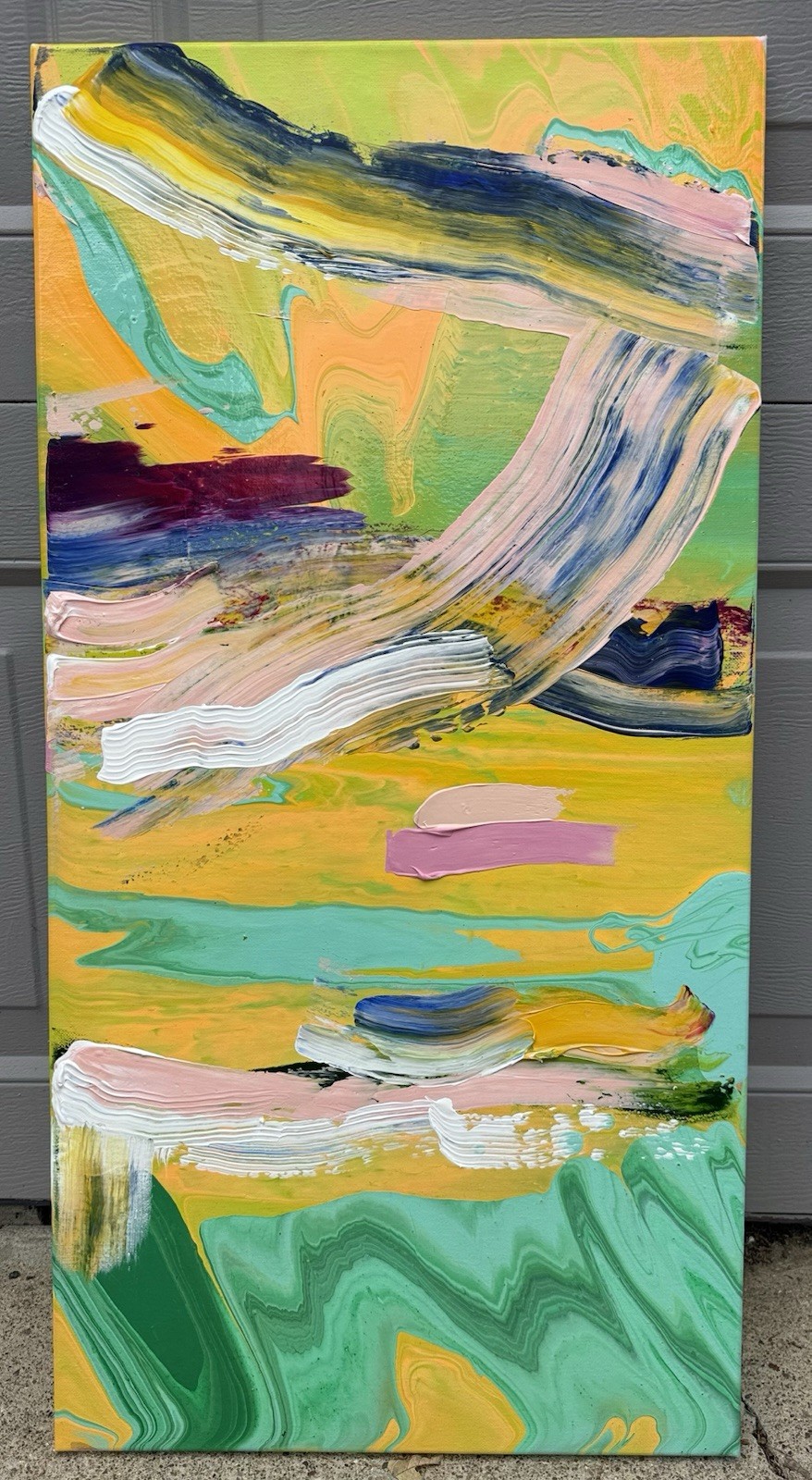 Abstract Fluid Paint Modern Painting By Melissa Bollen Pour Painting Pastel
