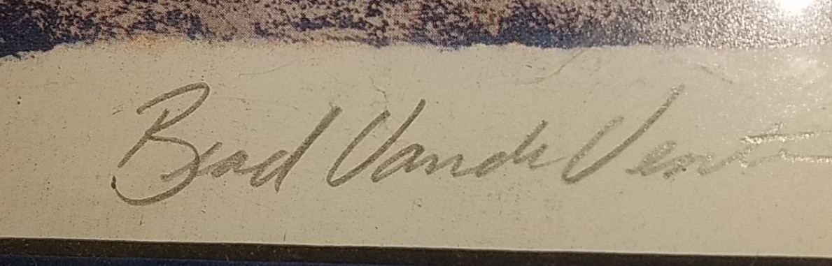 Large Brad Vanderventer Original Chalk on Cotton Paper. and Pencil Signed/Framed