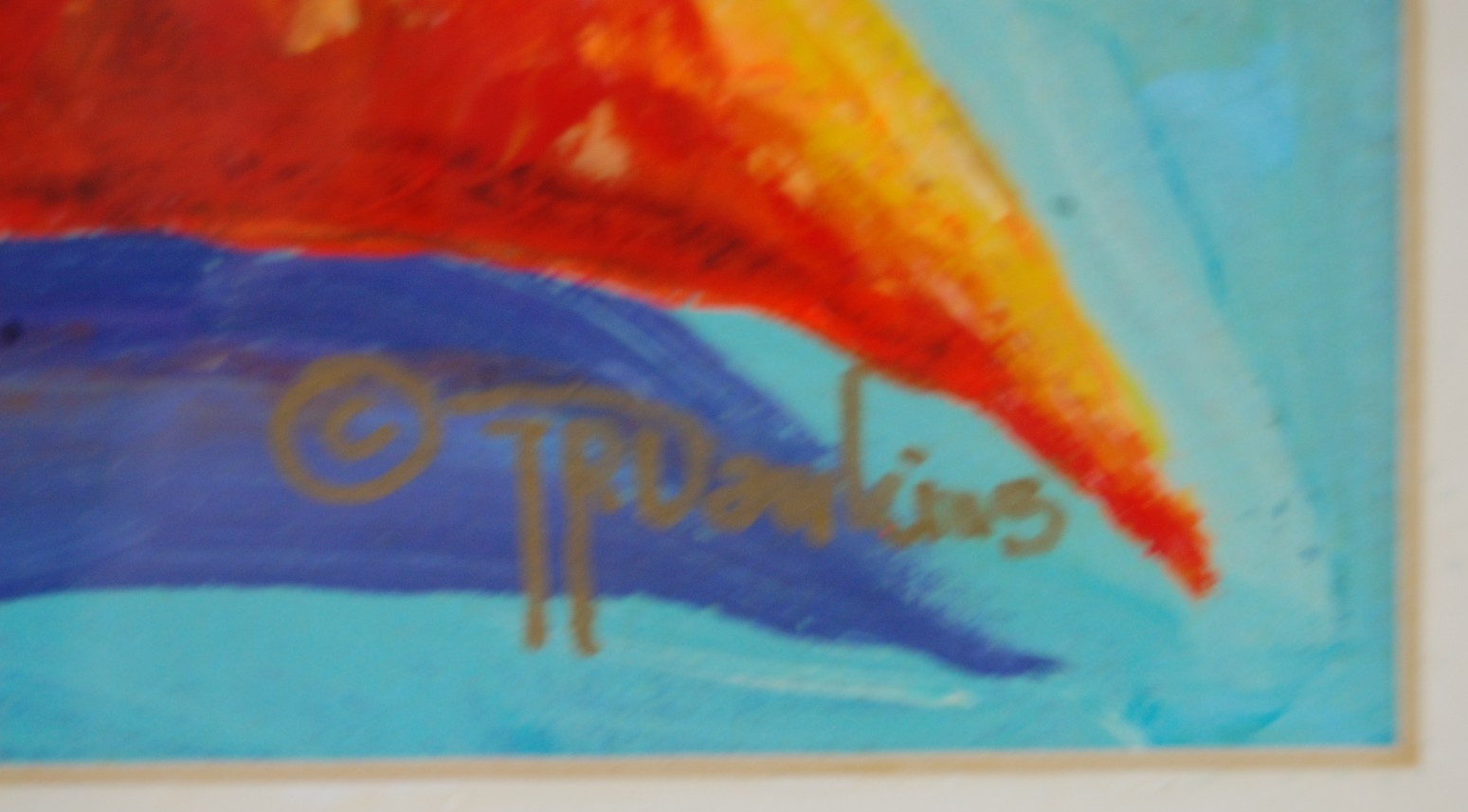 Original Framed Signed Truawkins Large Carrot Impressionist Oil Painting 7X5