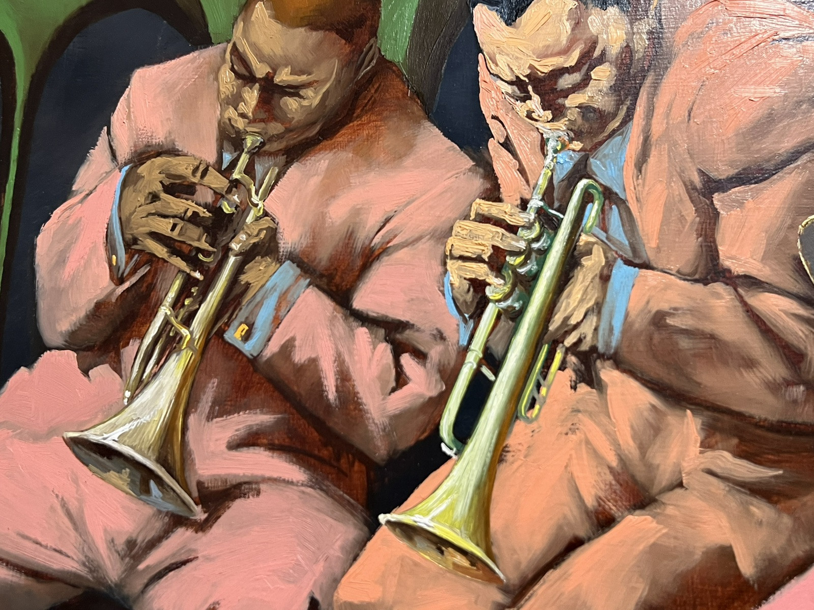 Frank Ashley Original Painting “Brass Section” 1966 -28×22” Framed