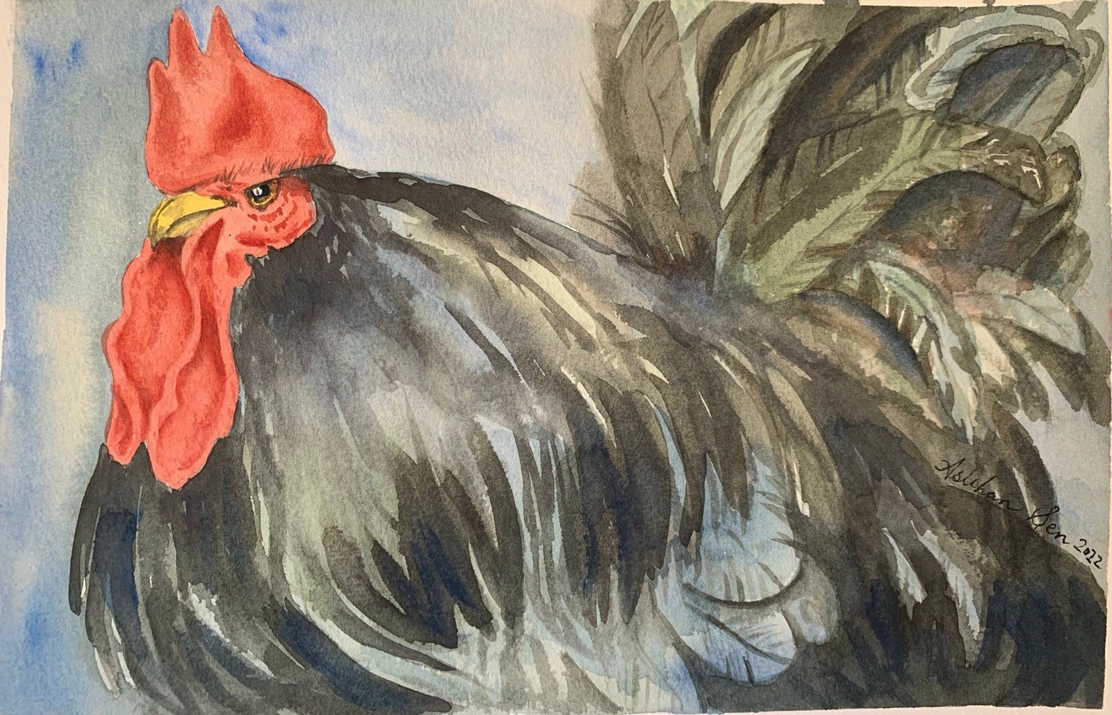 Custom pet portrait commission original watercolor painting sympathy gift art