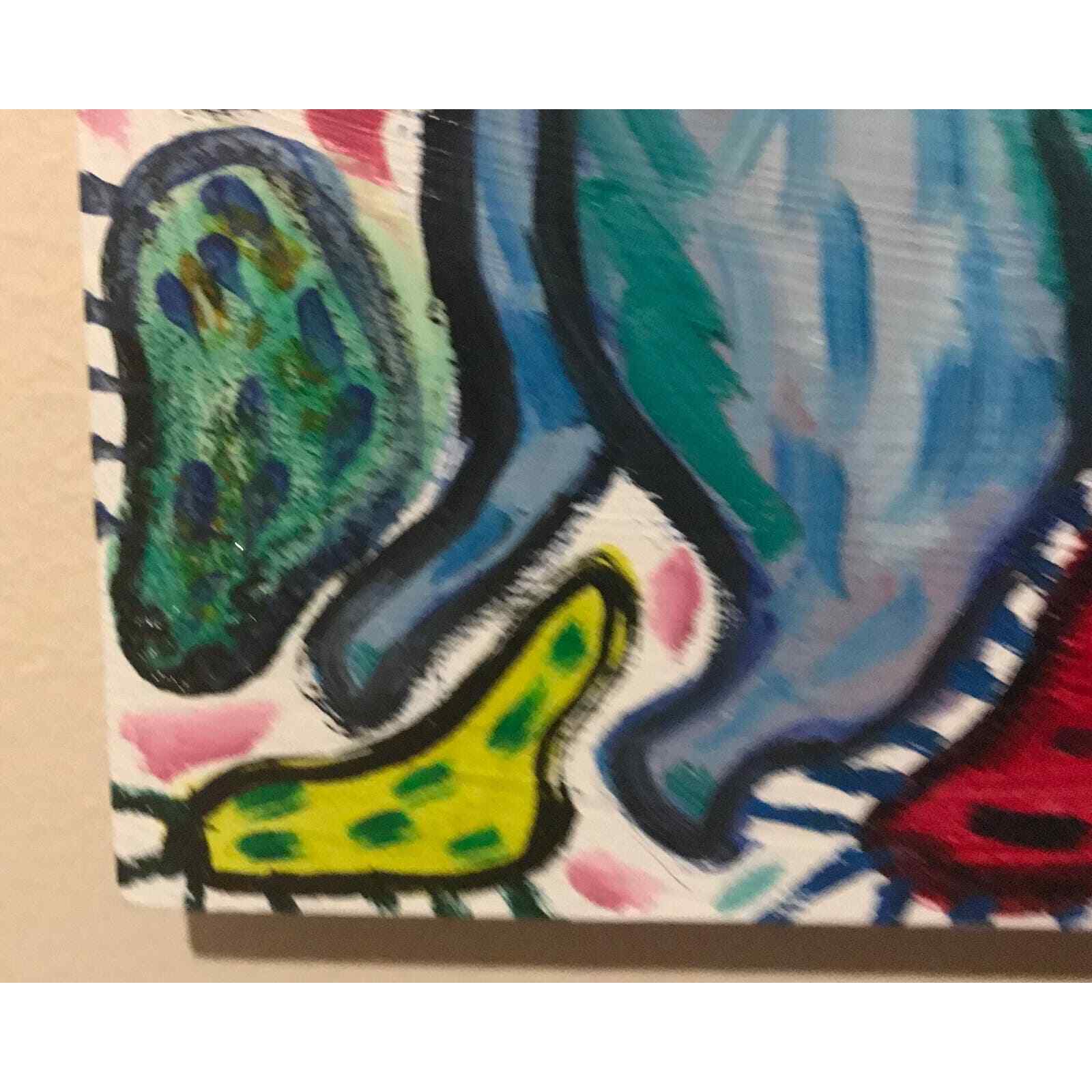 9×12” Original Outsider Painting on Wood Panel | Strange, Funky, Cryptid Animal