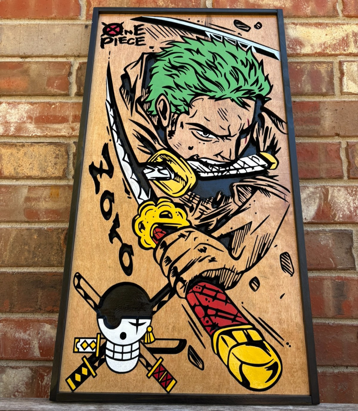 Zoro Roronoa, One Piece, The king of Hell, Monkey D. Luffy, Anime, 3D Wood Art.
