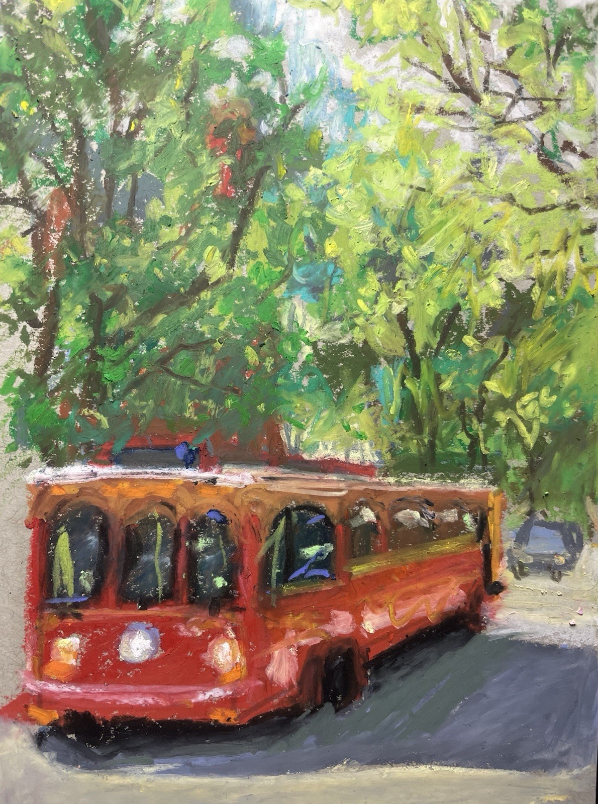 Onwards – Oil Pastel 5.5 x 8.5 in (14 x 21.6cm