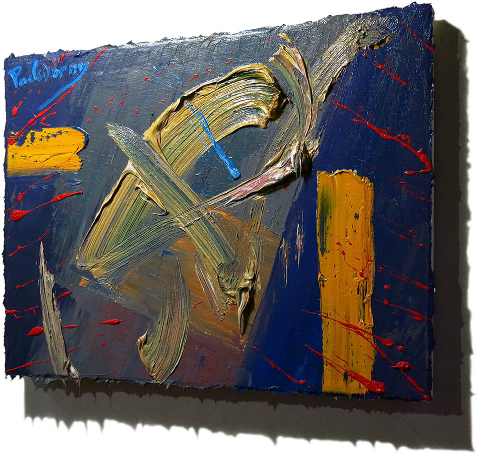 ORIGINAL OIL PAINTING█VINTAGE EXPRESSIONIST ART█SPIRITUAL RELIGIOUS ABSTRACT POP