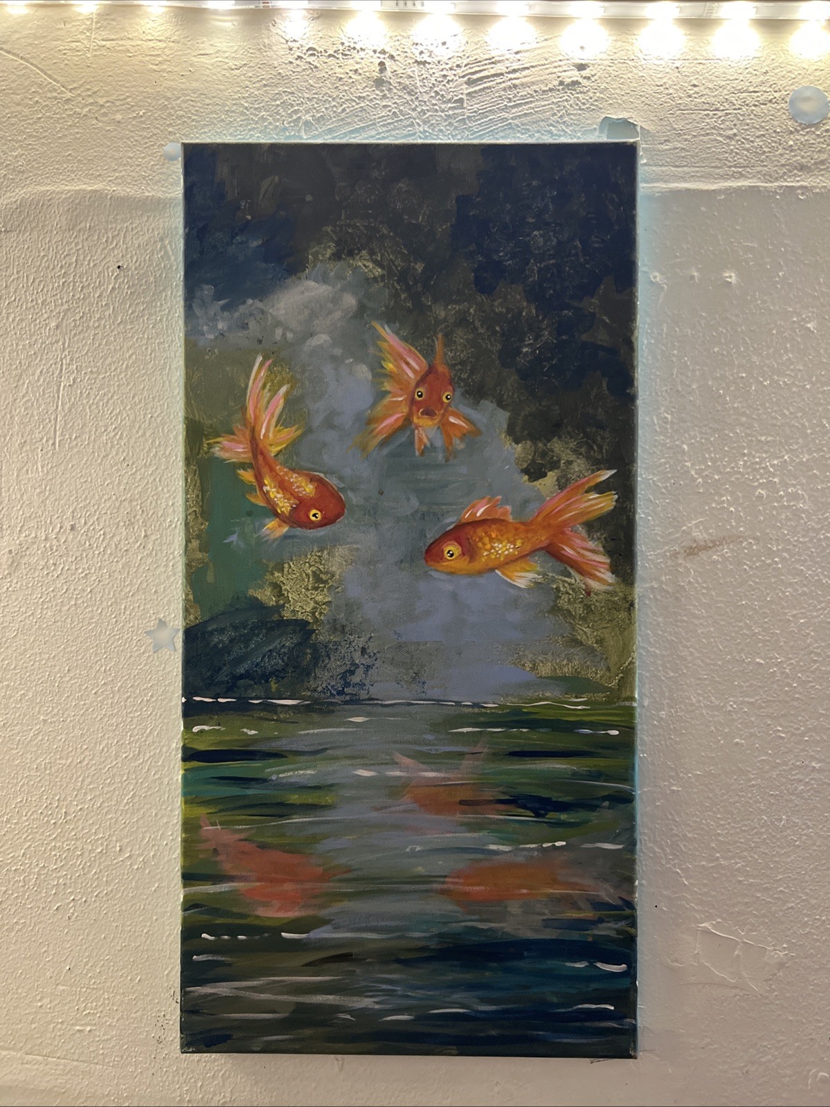 Fish Out of Water Original Painting By Madison Mohr Acrylic 12”*24”