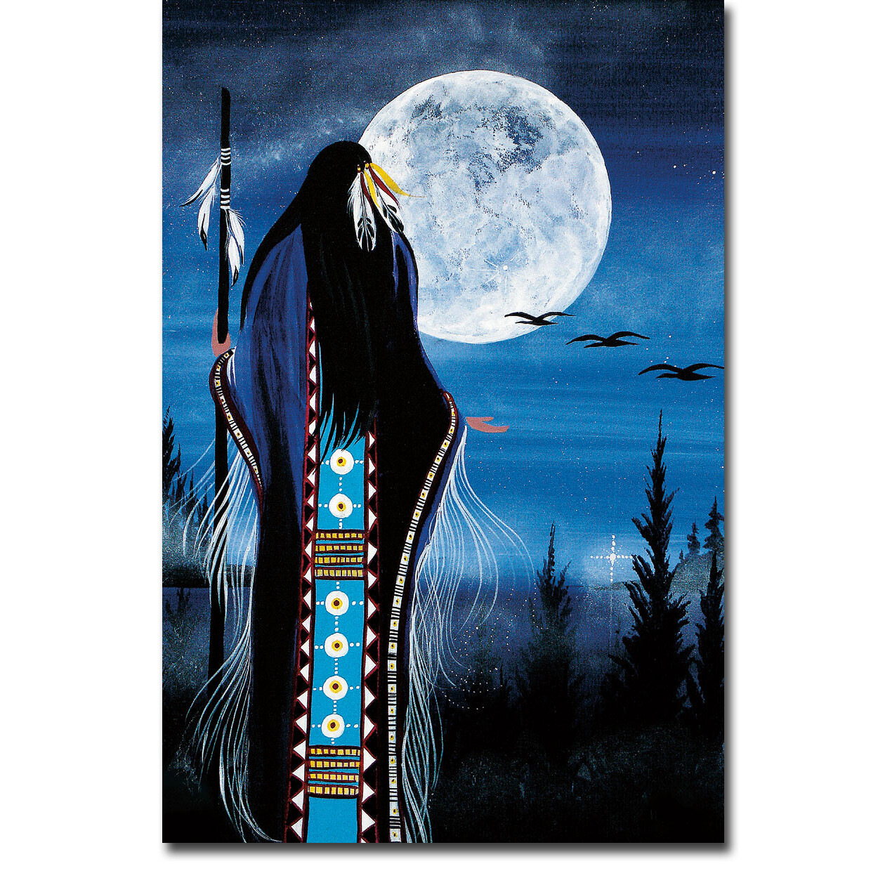 Evening Star Woman by Albert Gallery-Wrapped Canvas Giclee Art (36 in x 24 in)