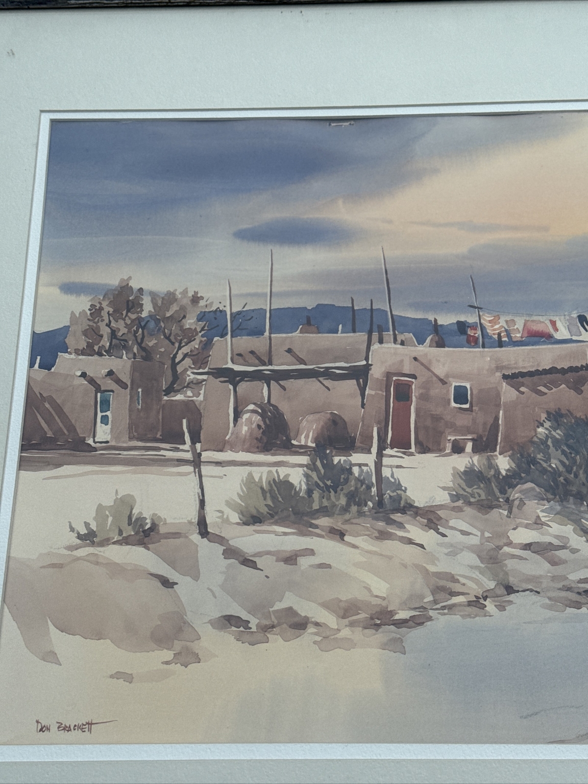 DON BRACKETT PAINTING NEW MEXICO NATIVE AMERICAN INDIAN LISTED FAMOUS EXHIBITED