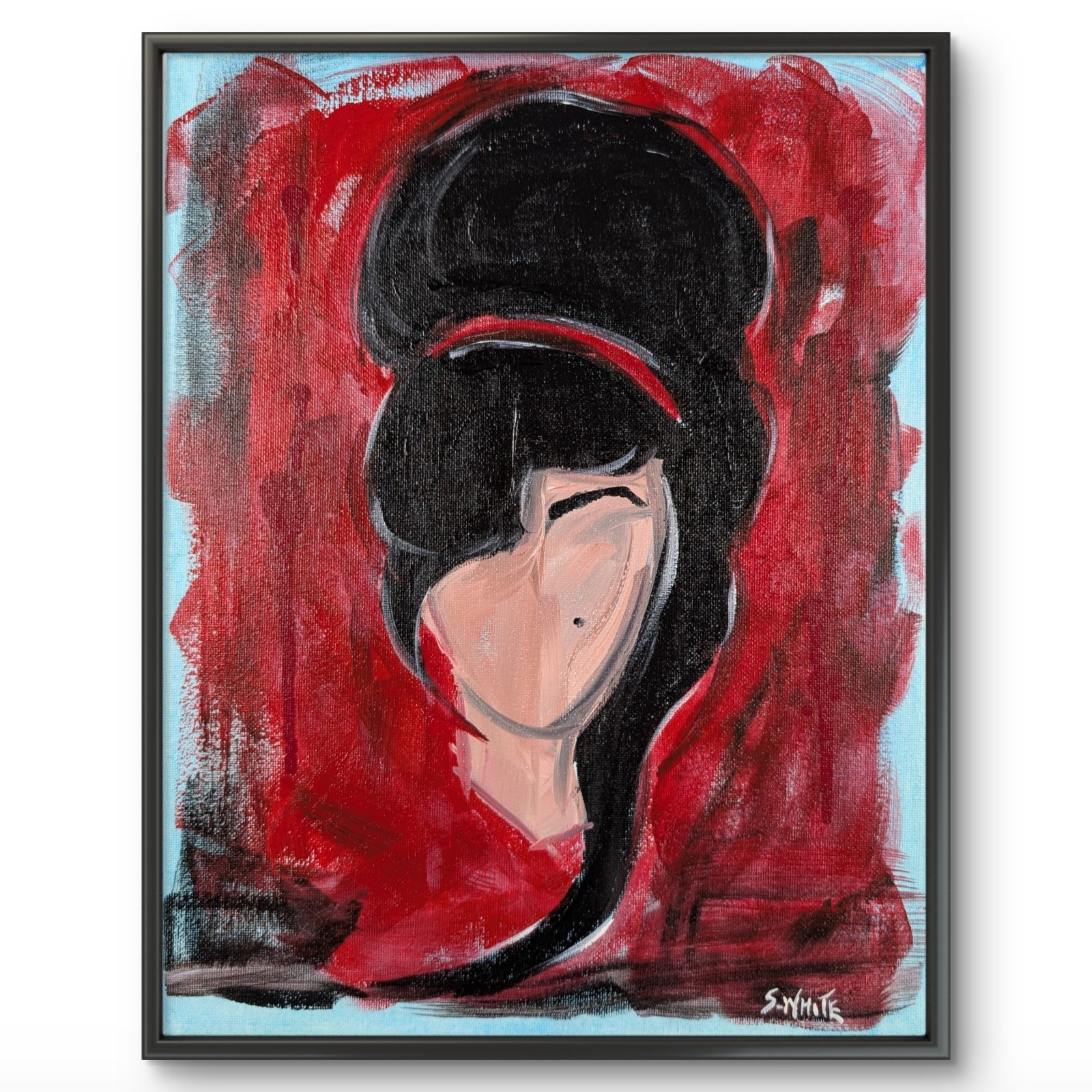 Amy Winehouse Original Painting 11×14 Music Legend Soul Singer Pop Art SWhite