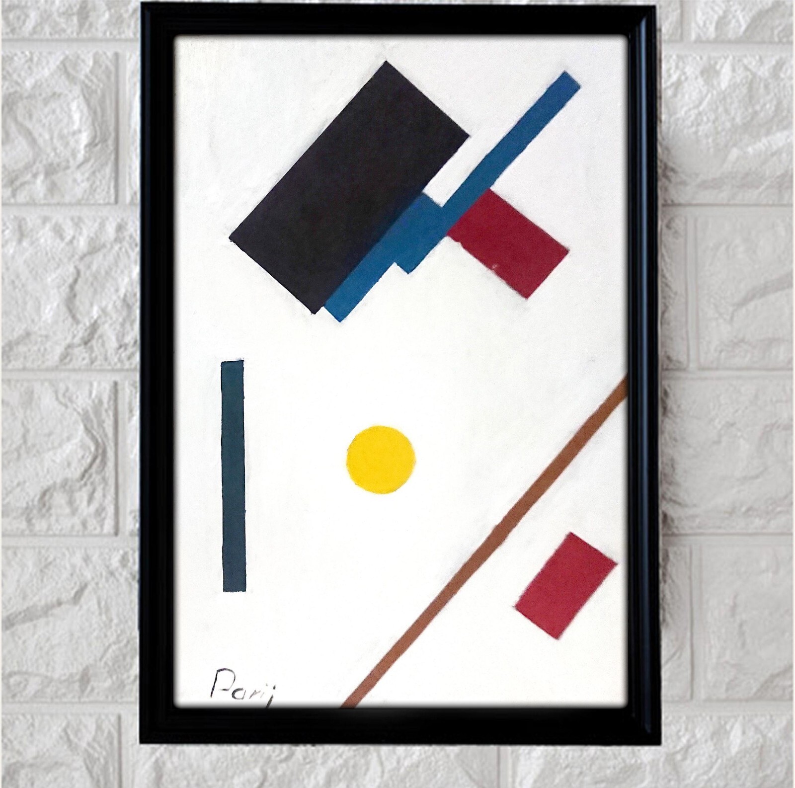 geometric multicolor figures Stylish Modern Art Oil painting suprematism