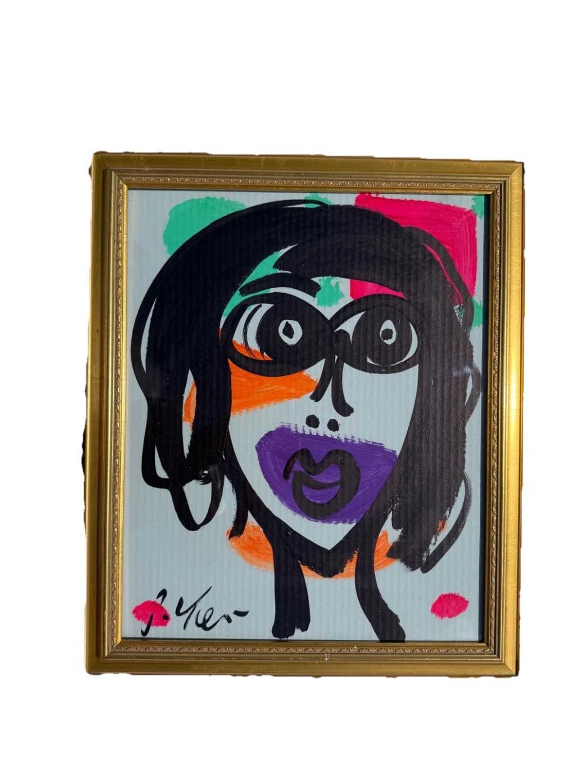 Peter Keil Original Painting Framed Vibrant Abstract Famous Listed Artist