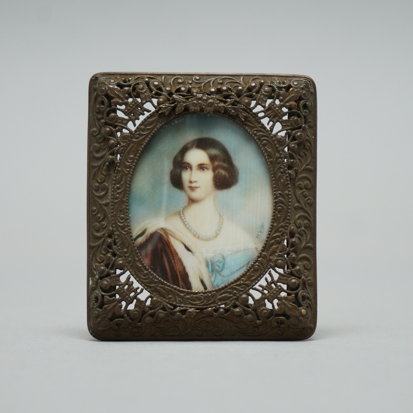 Miniature Portrait Queen Marie Louise Of Prussia Joseph Karl Stieler 1.81MIN