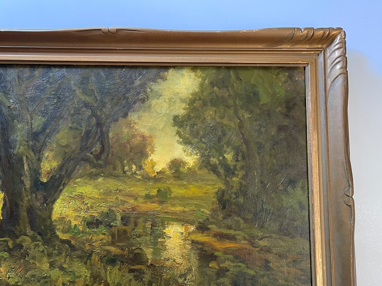 Antique Impressionism Painting American Landscape Ralph Davis Miller Listed Rare