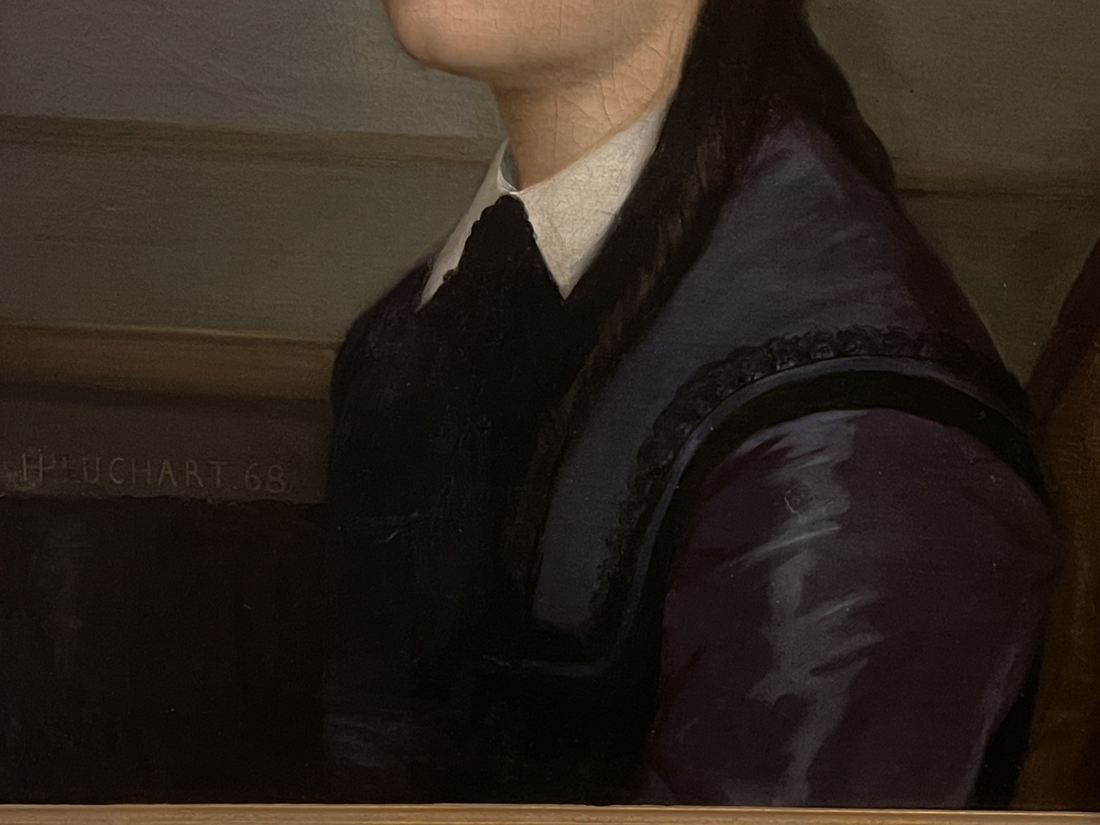 Antique 19thC Portrait Oil Painting of a Lady – French – Henri-Eugene Pluchart