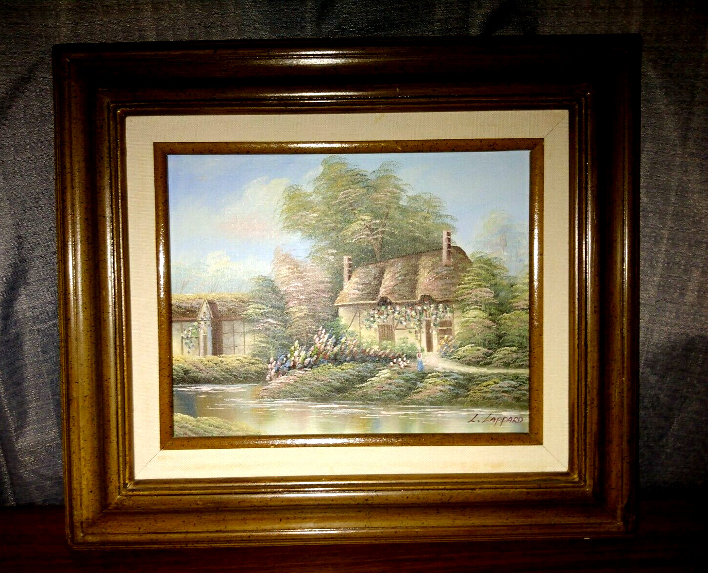 Spring Country Cottage Flowers Framed Cottagecore Oil Painting Canvas L Lappard