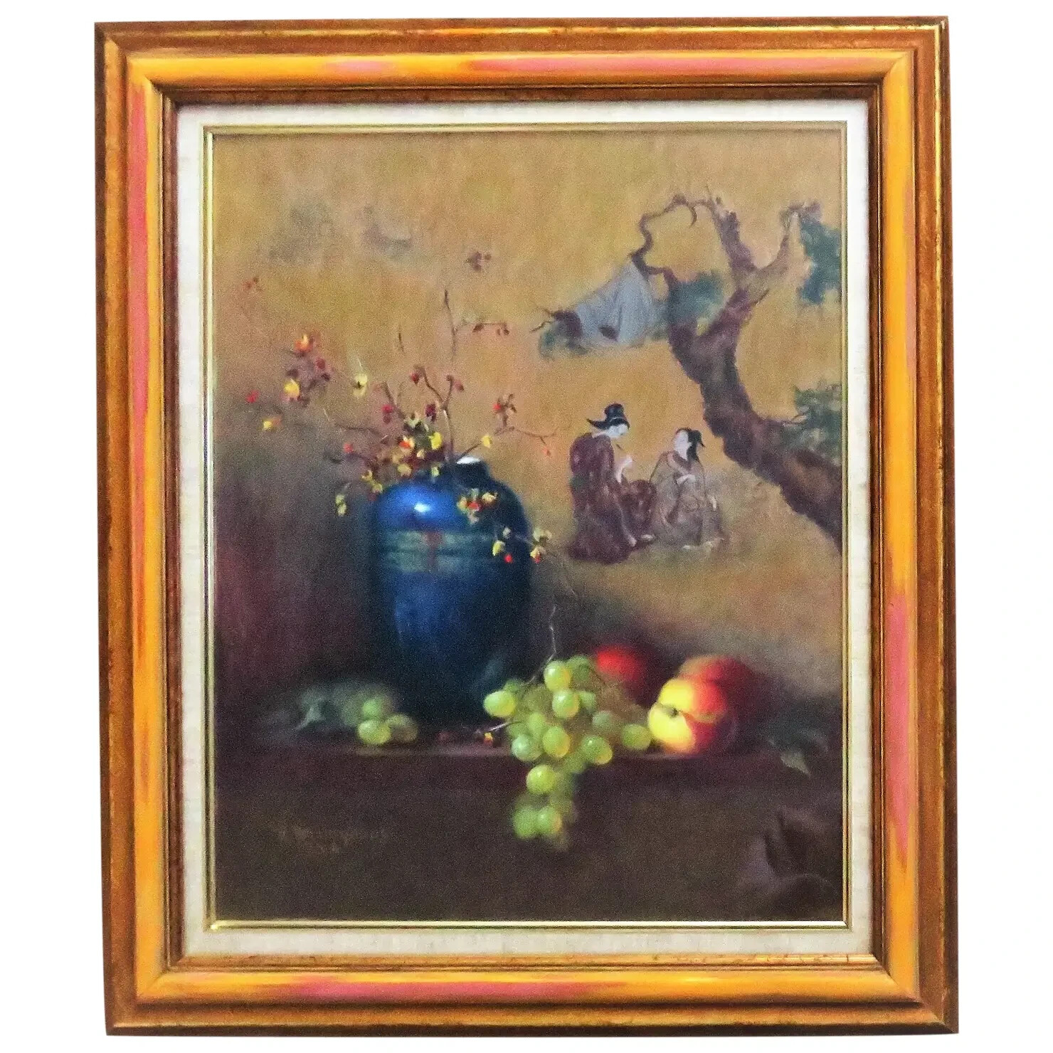 Ruth Reininghaus Pastel Chinoiserie Still Life Painting Chinese Asian Modern Art