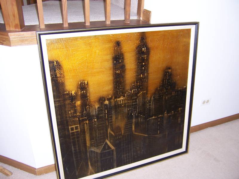«CITYSCAPE» by White/Orig. Oil ( Lg. over 30″)/1970-1989/Original