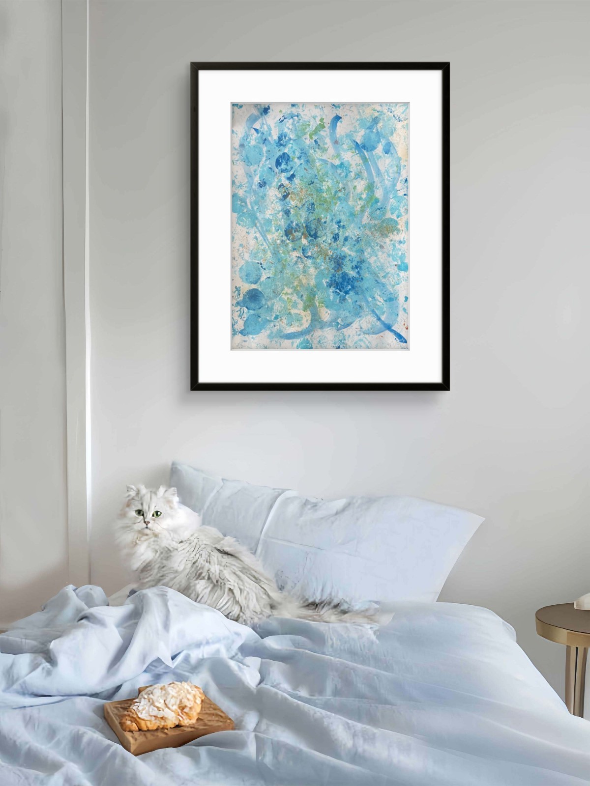 Abstract Charm Bubbles 11X 14″ Neo Impressionist Acrylic Painting Paper