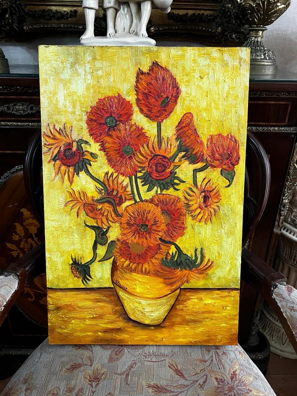 Vincent Van Gogh – Amazing Oil Painting – Signed – Stamped – A1