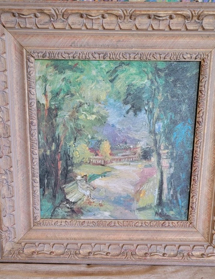$850 ORIGINAL GICLEE PAINTING LANDSCAPE PARK SCENE SHADOW CATCHERS Park III
