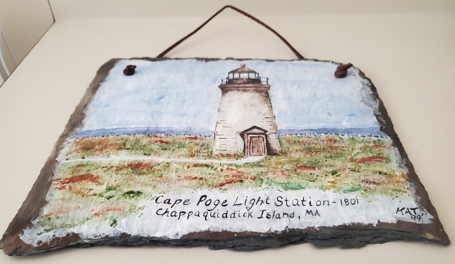 Antique Handpainted Decor Cape Poge Light Station Chappaquiddick Island, MA