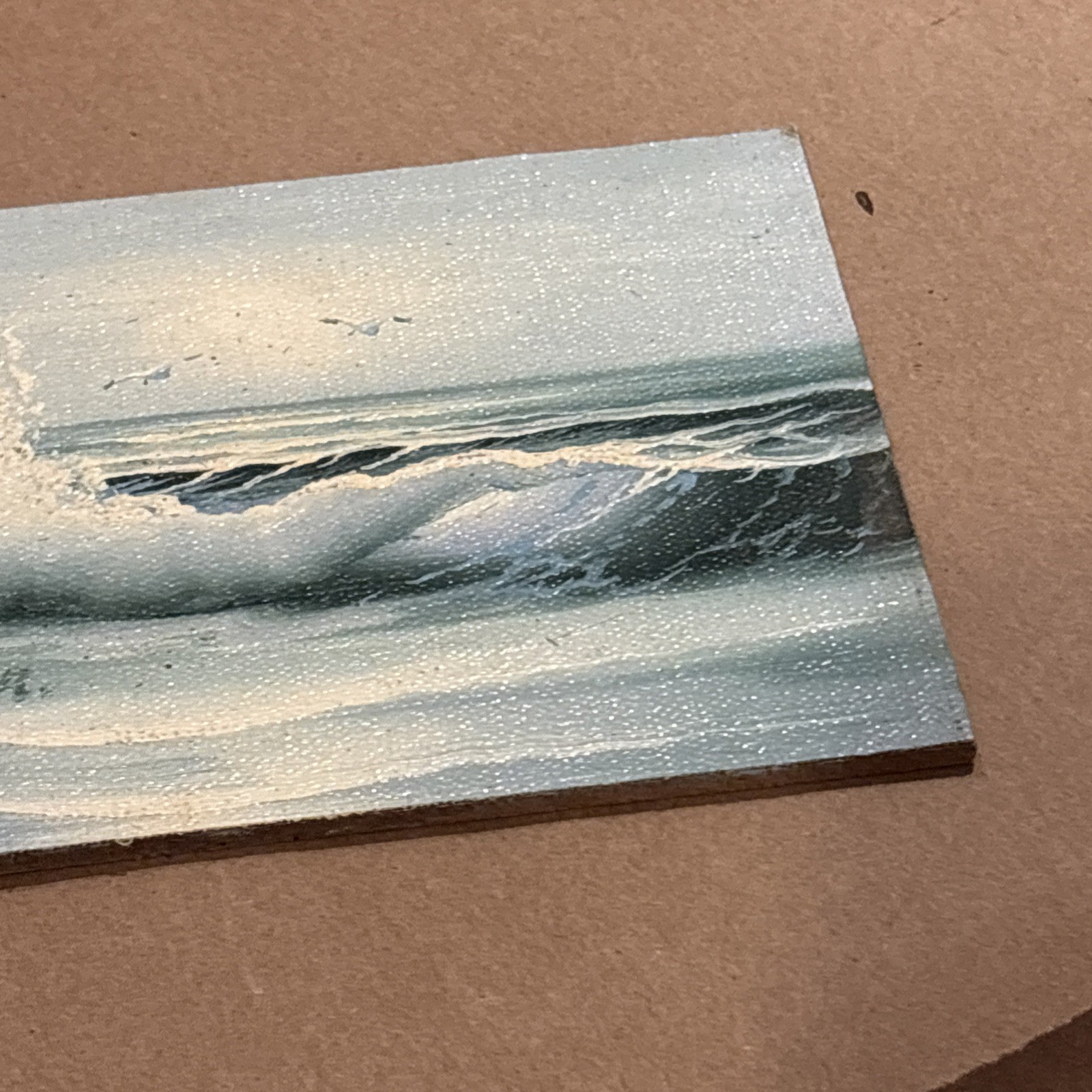 Original hand signed oil painting 5 x 7 inch mounted on board