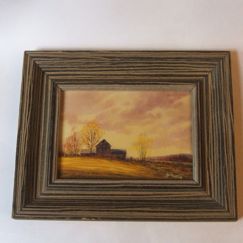 Framed Bill Ely Watercolor Painting Connecticut Countryside Barn Original Signed