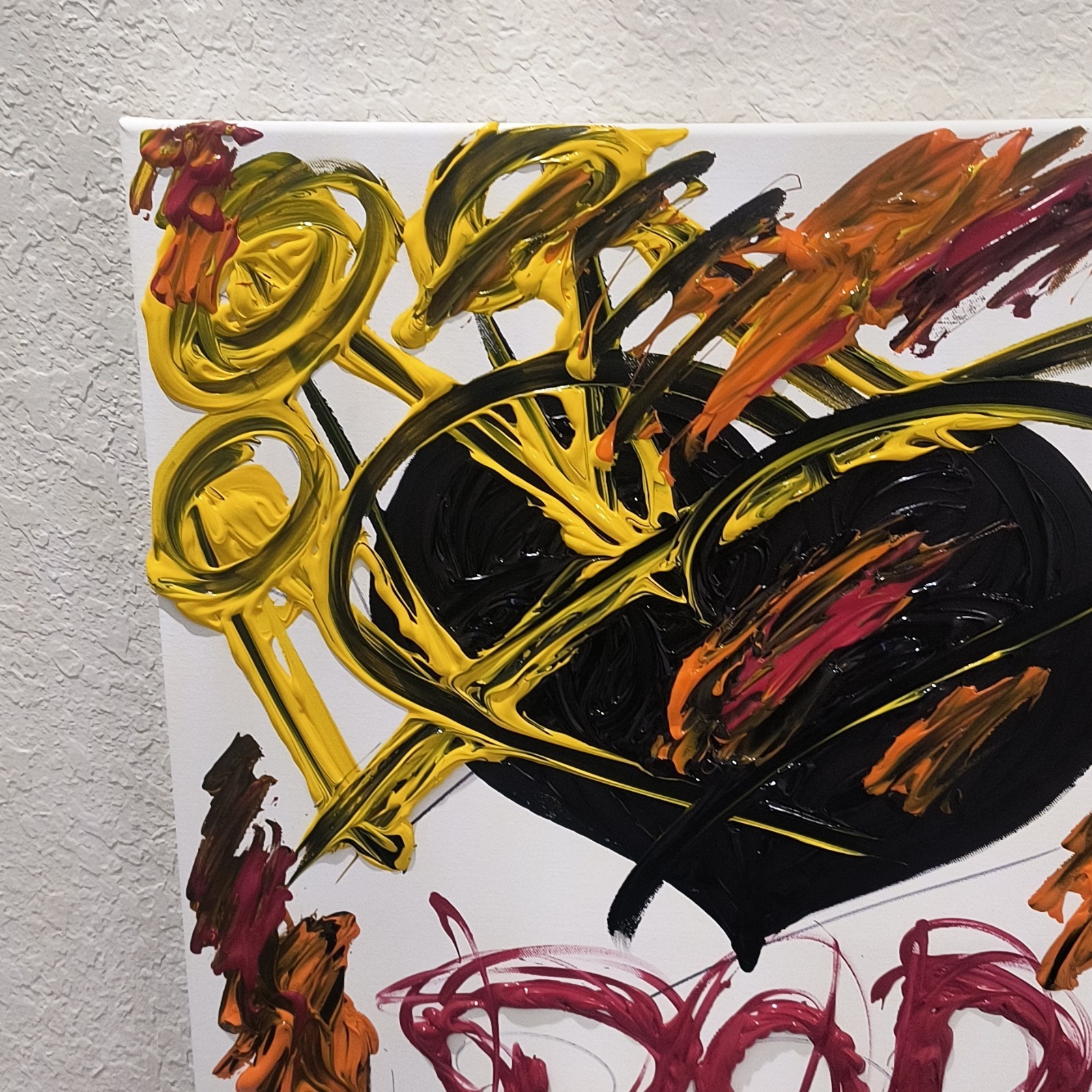Trey Coppland, Papa Legba, Abstract Acrylic Canvas, 24+30 in, 2024, Signed