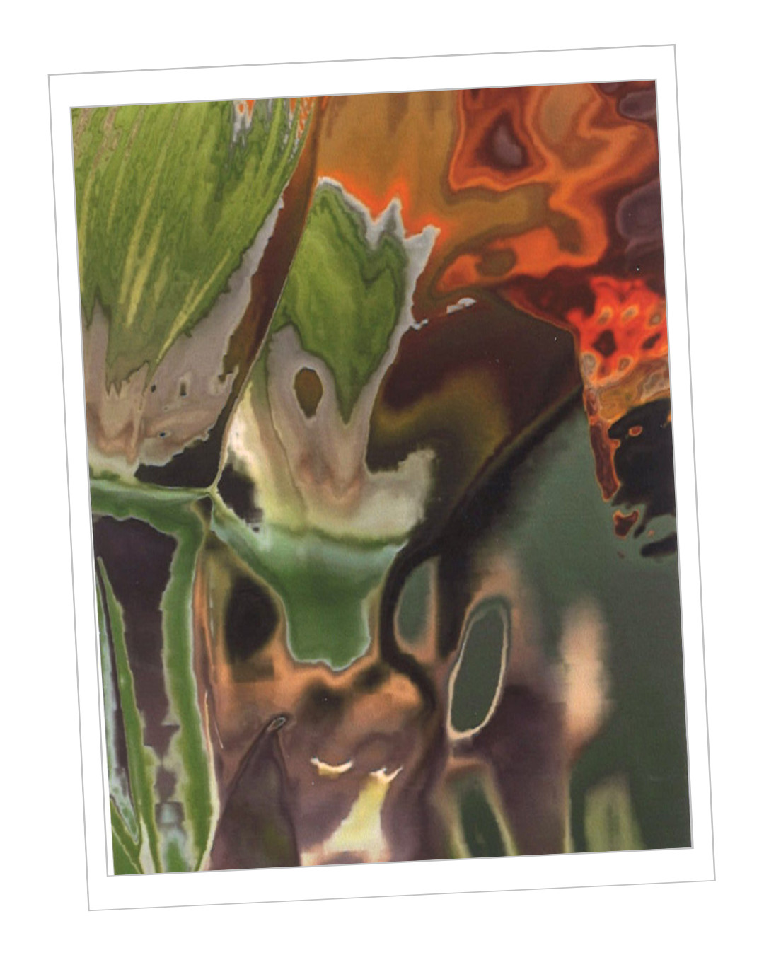 Mitak Artist Signed ACEO Miniature Art Print Abstract Collage 2.5″ x 3.5″ Inches