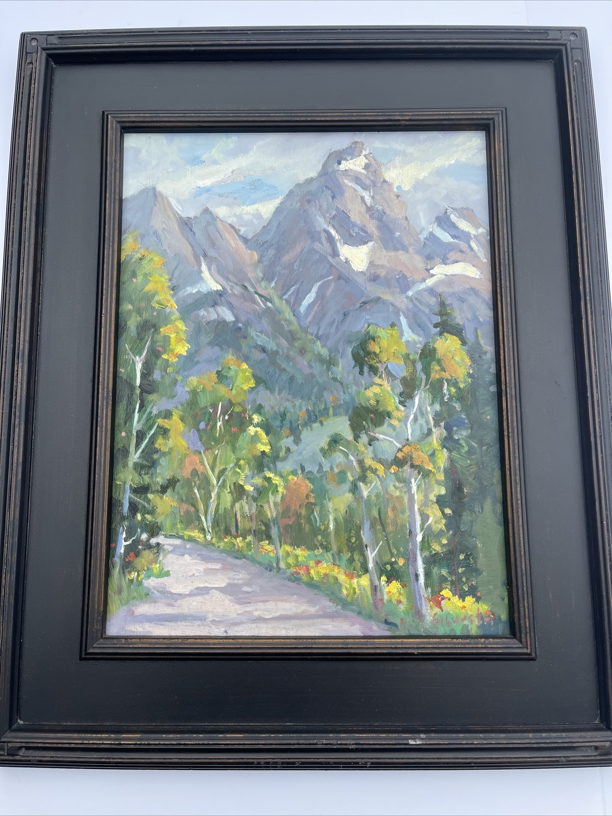 American Impressionism Painting Masterful California Silvio Silvestri Mountains