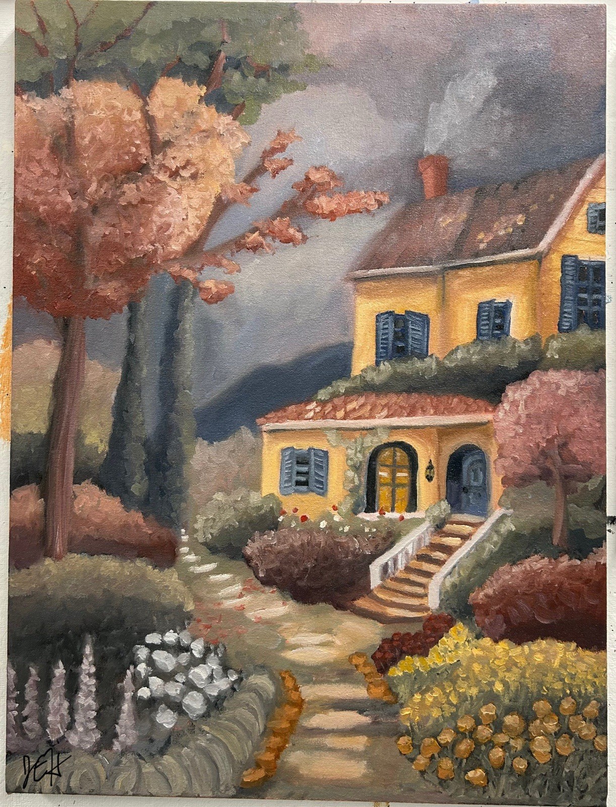 The Weather Change, oil on 12 x 18 canvas, Dec 4 2024, Jenna Heston