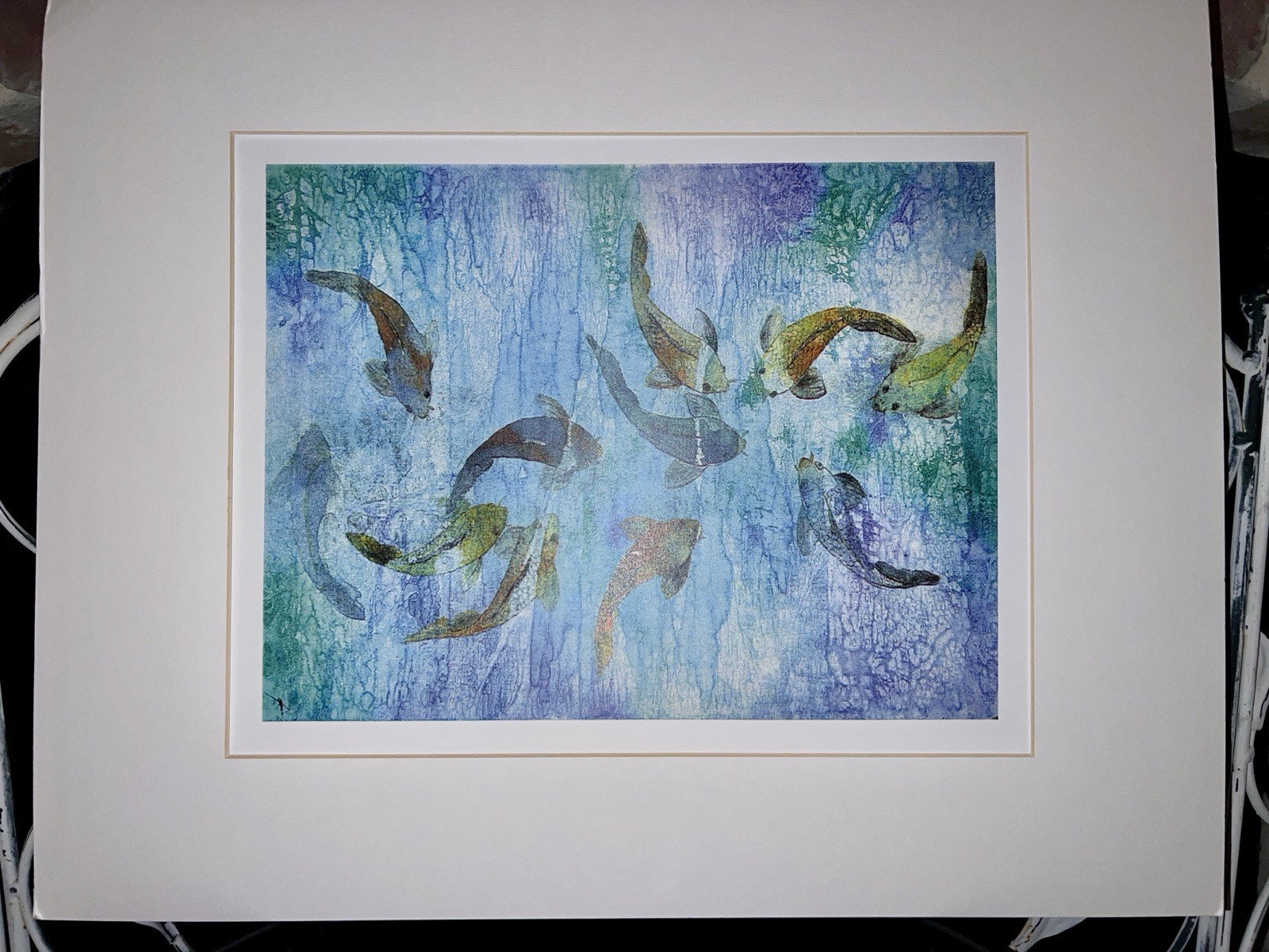 Koi Fish Wall Art Color Laser Reproduction JoieJacomb New In Plastic