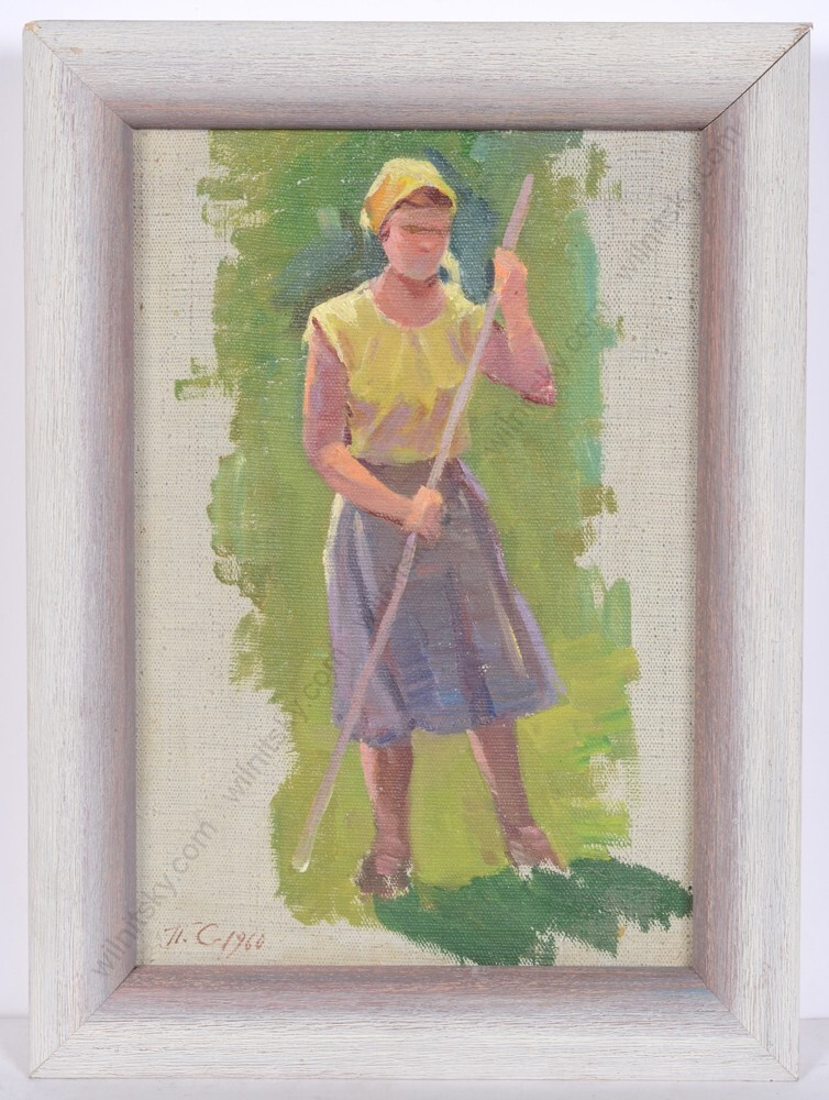 Pavel Singaevski (1922-2000) «Peasant Woman», Oil Painting, 1960 (1)