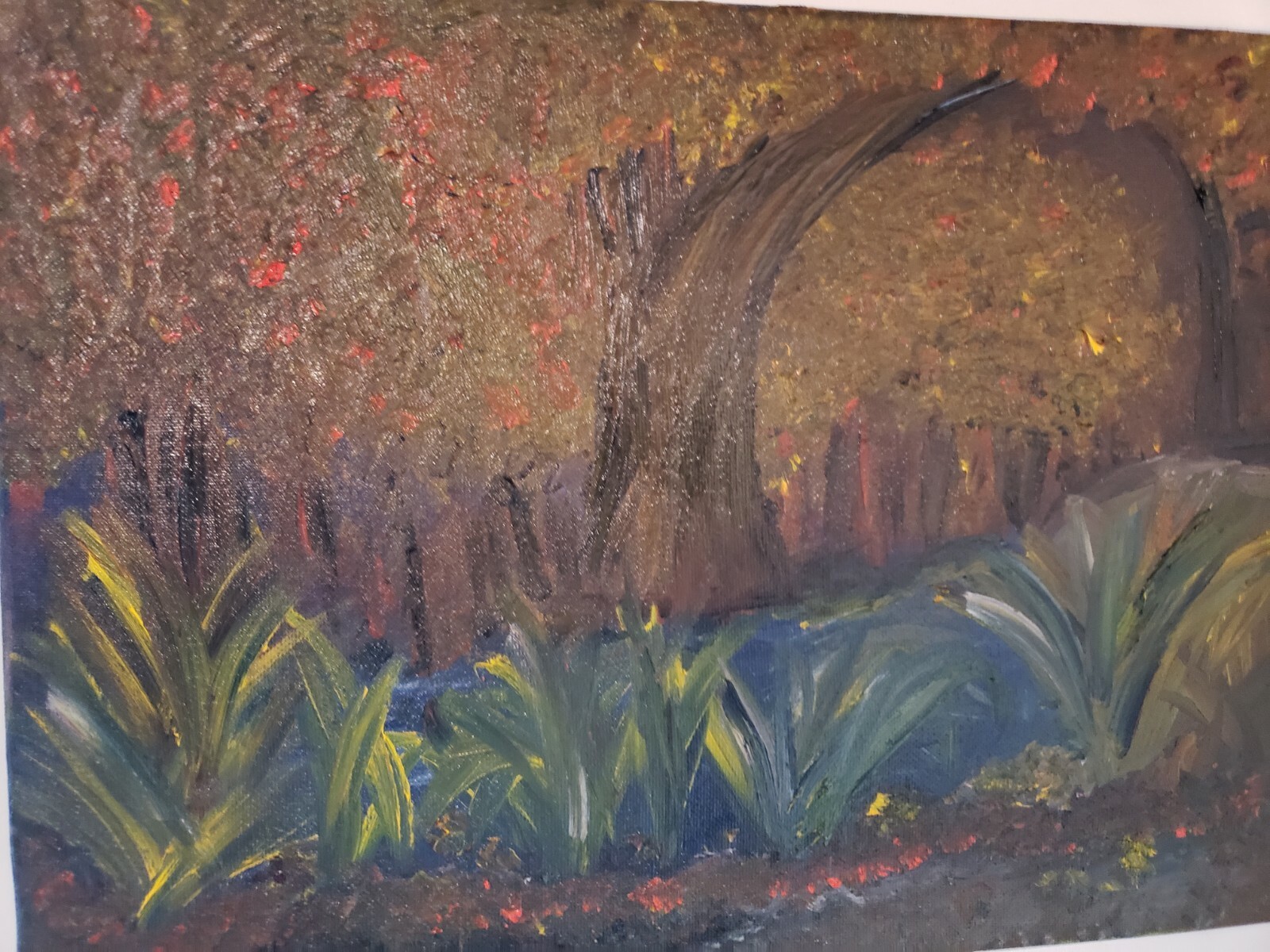 12 ×16 Acrylic On Canvas. Autumn Canopy. Original