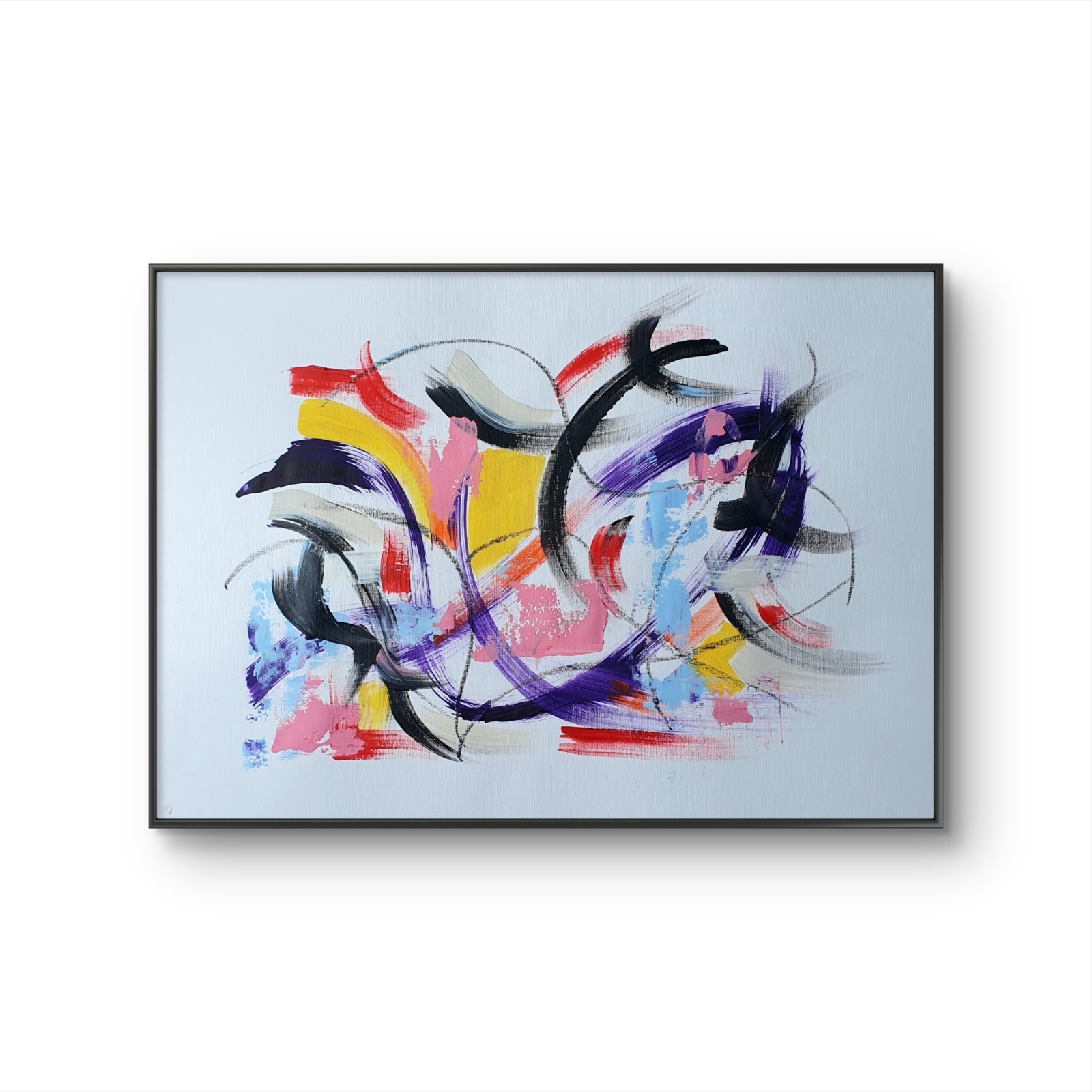 MODERN EXPRESSIONIST FINE ART 23×16 ORIGINAL PAINTING GALLERY PAPER ABSTRACT ART