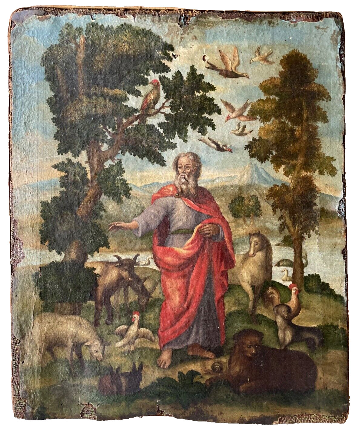 TO RESTORE – 17th Flemish Old Master Oil Painting – The Creation of the World