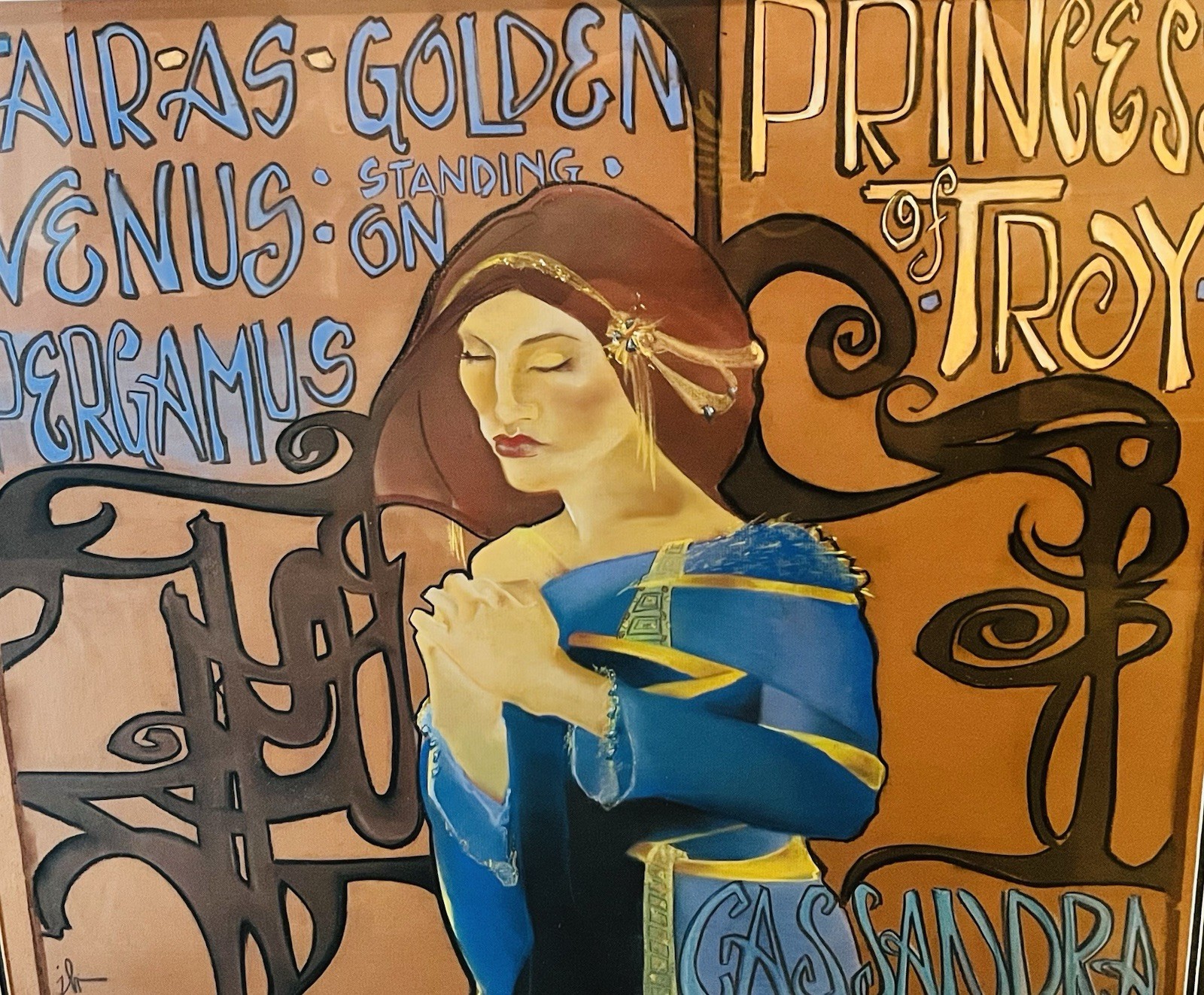 VTG Art Deco Piece Of “Golden Venus Pergamus Princess of Troy Cassandra»