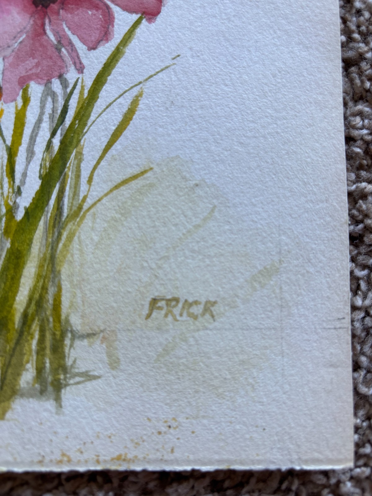 Large Lot Original Signed Paintings “Frick” 1978–1991 Oil & Watercolor on Paper