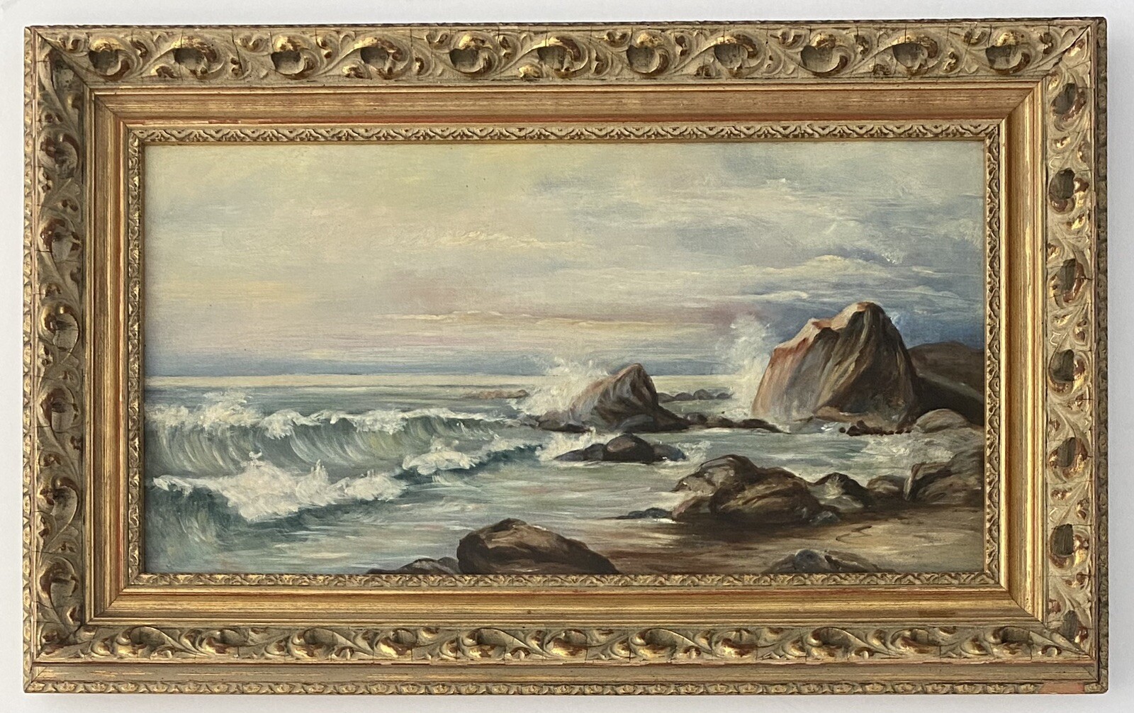 Antique 19thC After Yelland California Seascape Landscape Impressionism Painting